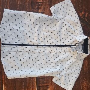 Bohio Nautical Print Kids Shirt - White